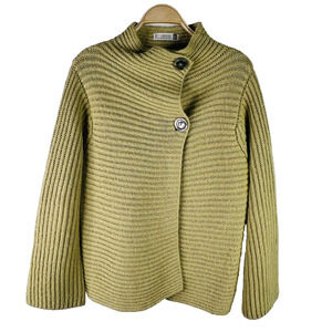 Fisherman Out of Ireland Women's‎ Size Large Wool Silk Alpaca Sweater Cardigan